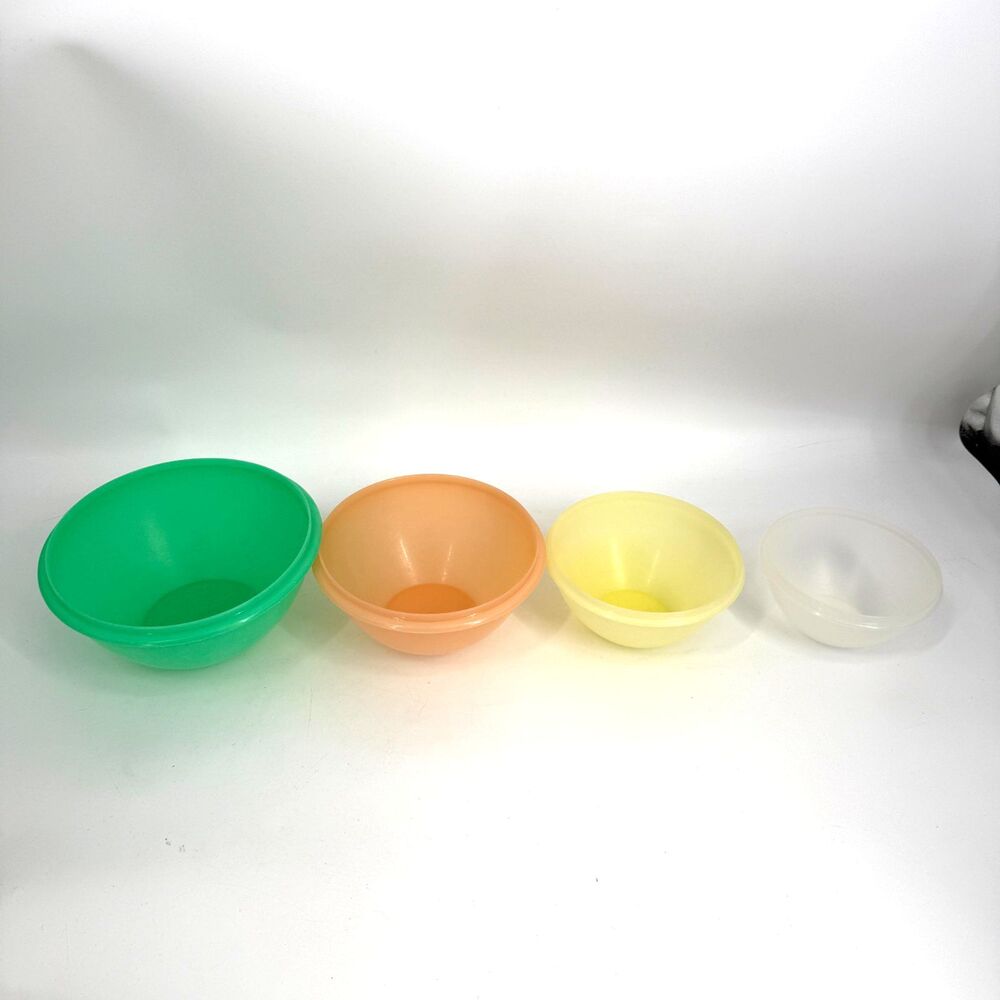 Vintage Tupperware Bowls Nesting Wonderlier NO LIDS 50s 60s Pastel Food Storage